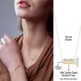 14k Yellow Gold 0,01 ct Diamond Bar Pendant Necklace for Women, 18'', Fine Jewelry Gift for Birthday and Anniversary