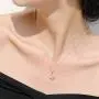 MONOZO Initial Necklace for Women Girls, 14K White Gold Plated Dainty Necklace with Initials, Letter Cubic Zirconia Monogram Small Initial Necklace Gifts for Women Teen Girls BFF Friendship