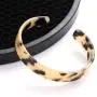 Leopard Earrings Necklace Bracelet for Women Acrylic Circle Hoop Dangle Earring Long Disc Pendant Necklace Open Cuff Bangle Resin Cheetah Jewelry Set for Ladies Girls