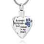 LYFML Cremation Jewelry Urn Necklace for Ashes for Pet Dog Cats, Engraved No Longer by My Side, But Forever in My Heart, Memorial Pendant Made of Titanium Steel, Support for Customization