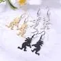 fishhook Southwestern Native American Style Kokopelli Figure Flutist Stainless Steel Drop Dangle Pendant Earrings for Girl Women fishhook Southwestern Native American Style Kokopelli Figure Flutist Stainless Steel Drop Dangle Pendant Earrings for Girl Women