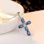 CiNily Cross Pendant Necklace Gold Plated Opal Pendant/Mystic Topaz Gemstone Pendant Criss Jewelry CiNily Cross Pendant Necklace Gold Plated Opal Pendant/Mystic Topaz Gemstone Pendant Criss Jewelry