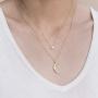 S.Leaf Tiny Star Necklace Sterling Silver Dainty Necklace Gold Necklaces for Women