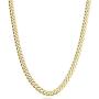 FZTN Jewelry Mens Womens 3mm Curb Chain Cuban Link Chain 18K Gold Plated Stainless Steel Necklace,Fashion Jewelry,Wear Alone or with Pendant,18-26 Inch