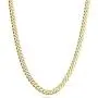 FZTN Jewelry Mens Womens 3mm Curb Chain Cuban Link Chain 18K Gold Plated Stainless Steel Necklace,Fashion Jewelry,Wear Alone or with Pendant,18-26 Inch