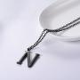 PROSTEEL Stainless Steel/Sterling Silver Initial Name Necklace, A to Z Initial Letter Personalized Necklaces for Men Women, Gold/Silver/Black Tone, 16''/20'' Adjustable, Come Gift Box