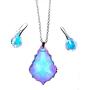 Marge K Designs Swarovski 18mm Crystal Earrings and 50 mm Asfour Pendant Set
