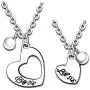 Nimteve Big Sis Lil Sis Necklaces Set for 2 Big Sister Little Sister Necklace Chain BFF Heart Pendant Necklace Set Friendship Girls Gifts Jewelry Nimteve Big Sis Lil Sis Necklaces Set for 2 Big Sister Little Sister Necklace Chain BFF Heart Pendant Necklace Set Friendship Girls Gifts Jewelry