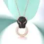 Santuzza Black Panther Spinel Rose Gold 14K Plating Pendant for Women 925 Sterling Silver Leopard Head Pendants Santuzza Black Panther Spinel Rose Gold 14K Plating Pendant for Women 925 Sterling Silver Leopard Head Pendants