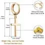Small Hoop Earrings 14k Gold Plated Huggie Hoop Earrings with Dainty Dangling Cross for women Hypoallergenic Jewelry Gift Small Hoop Earrings 14k Gold Plated Huggie Hoop Earrings with Dainty Dangling Cross for women Hypoallergenic Jewelry Gift