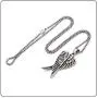 Fusamk Punk Titanium Steel Angel Wings Pendant Necklace,24'' Box Chain Fusamk Punk Titanium Steel Angel Wings Pendant Necklace,24'' Box Chain