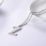 PROSTEEL Stainless Steel/Sterling Silver Initial Name Necklace, A to Z Initial Letter Personalized Necklaces for Men Women, Gold/Silver/Black Tone, 16''/20'' Adjustable, Come Gift Box