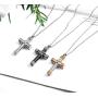 Suxerlry Cross Cremation Urn Necklace for Ashes Stainless Steel Memorial Pendant Keepsake Jewelry