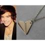 CICI 1D ONE DIRECTION Harry Style Paper Airplane Necklace, Fun Silver Alloy Fan Necklace