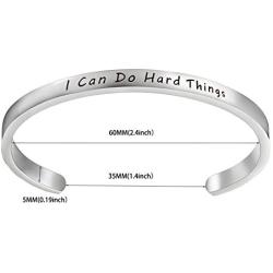 MAOFAED I can do Hard Things Cuff Bracelet Inspiration Jewelry Goddaughter Gifts