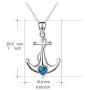 YFN Sterling Silver Anchor Pendant Necklace Nautical Jewelry for Women Girls