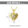 SISGEM 14K Real Gold Heart Necklace for Women,Solid Gold Chain and Pendant Necklace with Natural Diamond,Anniversary Jewelry Gifts for Wife Girlfriend,16+2