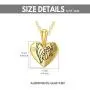 SISGEM 14K Real Gold Heart Necklace for Women,Solid Gold Chain and Pendant Necklace with Natural Diamond,Anniversary Jewelry Gifts for Wife Girlfriend,16+2