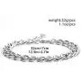 Punk Sliver Chain Links Choker Necklace Jewelry for Women 15inch Thick Chain Choker Necklace