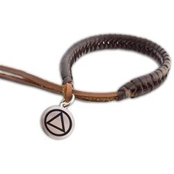 AA Alcoholics Anonymous Bracelet AA Bracelet Braided Leather Men and Women