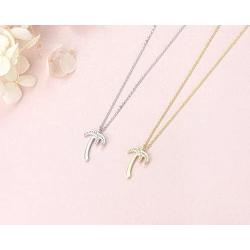 Carleen 14K Gold Plated Sterling Silver Delicate Dainty Family Tree of Life/Palm Tree Small Necklace Jewelry for Women Girls with 15.75'' Silver Chain