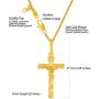 Lifetime Jewelry INRI Crucifix 24k Gold Plated Cross Necklace for Women & Men