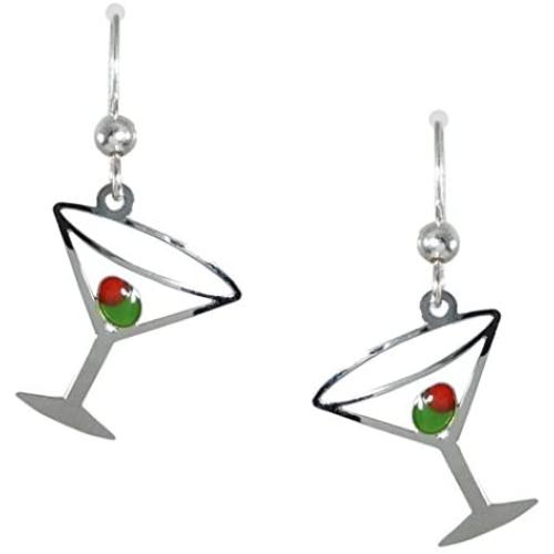Sienna Sky Martini Glass with Olive Earrings 1038