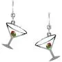 Sienna Sky Martini Glass with Olive Earrings 1038 Sienna Sky Martini Glass with Olive Earrings 1038