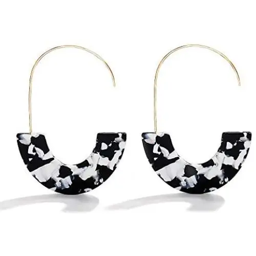 GIMEFIVE Leopard Print Acrylic Earrings Statement Hoop Earrings Resin Wire Drop Dangle Earrings Fashion Jewelry for Women GIMEFIVE Leopard Print Acrylic Earrings Statement Hoop Earrings Resin Wire Drop Dangle Earrings Fashion Jewelry for Women