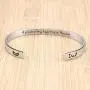 MEMGIFT Memorial Gifts, Sympathy Bracelets Loss of Loved Mom Dad Grandma Grandpa Son Daughter Keepsake Inspirational Mantra Motivational Remembrance Stainless Steel A Piece of Heart is in Heaven