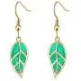CiNily Opal Leaf Dangle Earrings-Created Fire Opal 18K Gold Plated Drop Earrings for Women Jewelry Gemstone Dangle Earrings 1 5/8'' CiNily Opal Leaf Dangle Earrings-Created Fire Opal 18K Gold Plated Drop Earrings for Women Jewelry Gemstone Dangle Earrings 1 5/8''