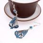 Bohemian Vintage Dangle Earrings Retro Rhinestone Earrings Antique Silver Ethnic Gypsy Tribal Indian Bollywood Crystal Drop Earrings Jewelry for Women Girls
