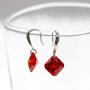 Uloveido Platinum Plated Cushion Cut Square Cubic Zirconia Dangle Drop Earrings Party Jewelry for Women WE030