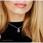 Dancing Diamond''Forever Love'' Two-Hearts Pendant Necklace in 925 Sterling Silver by Parade of Jewels (1/4 ct.tw.), 18''