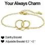 Your Always Charm Mother Daughter Bracelet Gifts for Mom, Daughter, Birthday, Mothers DayInterlocking Circle Mothers Day Jewelry Gifts from Daughter