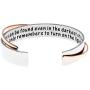 MS.CLOVER Encouragement Gift, Happiness Can be Found Even in The Darkest of Times, If One Only Remembers to Turn On The Light. Message Cuff