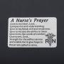 CENWA Nurse Prayer Wallet Card Give to My Heart Lord Compassion and Understanding Gift for Nurse Nursing School Graduation Gift RN Jewelry