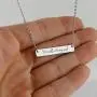 It Is Well With My Soul - Engraved Stainless Steel Horizontal Bar Necklace with 18'' Chain It Is Well With My Soul - Engraved Stainless Steel Horizontal Bar Necklace with 18'' Chain