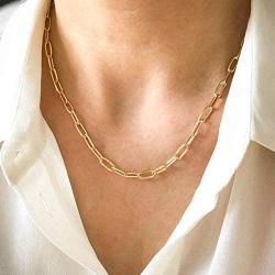 Amvie Choker Necklaces for Women Dainty 14K Gold Plated Layered Choker Necklace Simple Cute Beaded Snake Chain Link Choker Necklaces Jewelry for Teen Girls