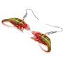 DUOWEI Acrylic Summer Tropic Chameleon Anole Lizard Earrings Charm Dangle Drop Jewelry for Women Girls Teens Kids Lovers Fancy Gifts