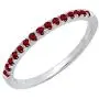 Dazzlingrock Collection 14K Round Gemstone Ladies Bridal Stackable Wedding Band 1/4 CT, White Gold