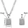 Joycuff Silver Square Initial Necklaces for Women Men Teen Girls Boys Husband Dad Mom Daughter Personalized Letter Name 26 Alphabets Stainless Steel Figaro Chain Medallion Pendant Necklace Joycuff Silver Square Initial Necklaces for Women Men Teen Girls Boys Husband Dad Mom Daughter Personalized Letter Name 26 Alphabets Stainless Steel Figaro Chain Medallion Pendant Necklace