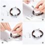 Infinity Cremation Bracelet for Ashes Genuine Leather Memorial Urn Bangle for Human Stainless Steel Keepsake Bracelet Jewelry for Women Men