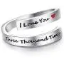 Besteel 925 Sterling Silver Adjustable Inspirational Ring Spiral Wrap Twist Ring Motivational Encouragement Personalized Jewelry Mothers Day