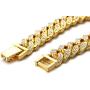 Halukakah Cuban Link Chain for Men Iced Out,15MM/20MM Mens Gold Chain Miami 18k Real Gold Plated/Platinum White Gold Finish Choker Necklace Bracelet,Full Cz Diamond Cut Prong Set,Gift for Him