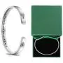 Ratoy Inspirational Bracelets for Women Teen Girl Personalized Birthday Cuff Bangle Keep Going Motivational Mantra Quote Jewelry for Her Mom