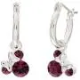 Disney Minnie Mouse Birthstone Jewelry for Women and Girls, Minnie Mouse Crystal Hoop Earrings
