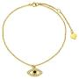 Yafeeso Solid 14K Gold Evil Eye Bracelet 5A Cubic Zirconia Link Protection Bracelet Anniversary Birthday Jewelry Gifts for Her, 6.5+2 Inch