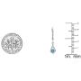 Dazzlingrock Collection 10K Round Gemstone & White Diamond Ladies Dangling Drop Earrings, White Gold Dazzlingrock Collection 10K Round Gemstone & White Diamond Ladies Dangling Drop Earrings, White Gold