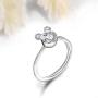 Womens Mickey Shape Rings Sterling Silver Plated Cubic Zirconia Mouse Ring For Women Girl Party Jewelry (8)